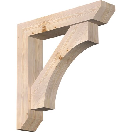 Ekena Millwork Westlake Slat Smooth Bracket w/ Offset Brace, Douglas Fir, 7 1/2"W x 38"D x 38"H BKT0806X38X38WTL06SDF